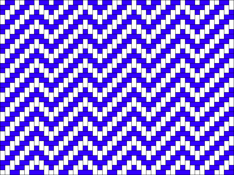Drawdown of the same design telescoped to four shafts: the chevrons are smaller and more regular, with crisp lines and no shading.
