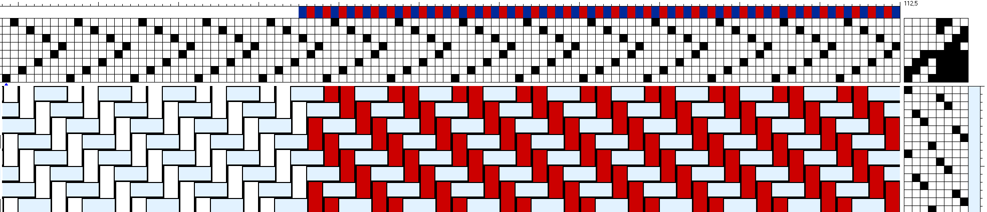 Folding a Draft for Double Width Weaving